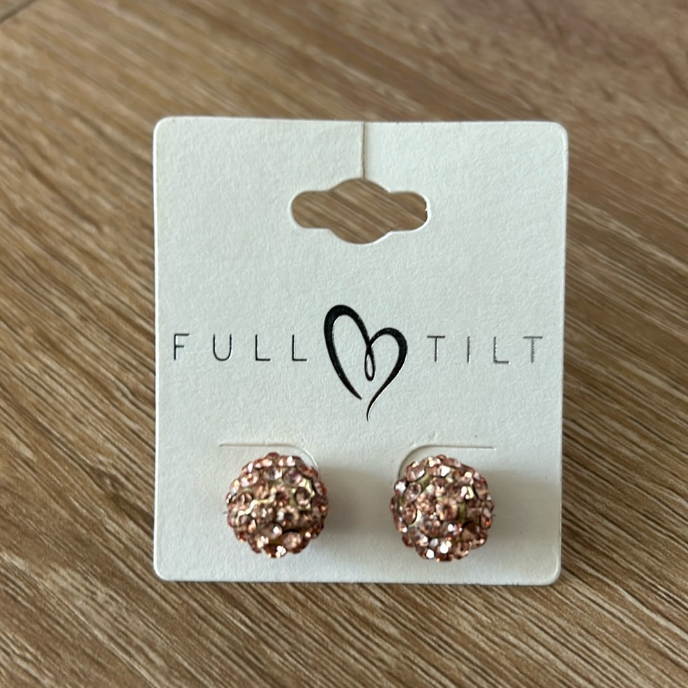 Full Tilt pink rhinestone earrings